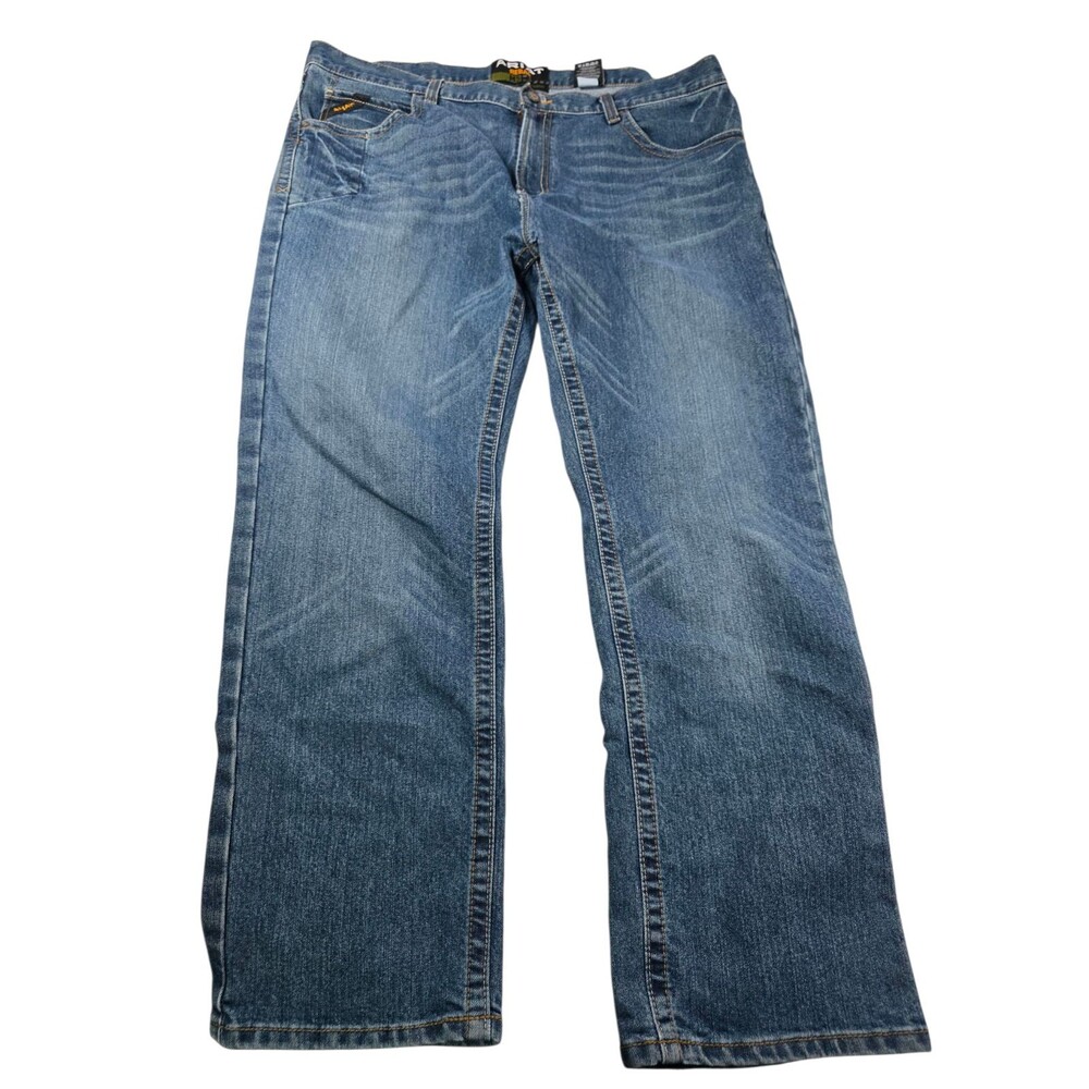 Ariat Rebar M5 Slim‎ Straight Blue Jeans Mens Size 42x30